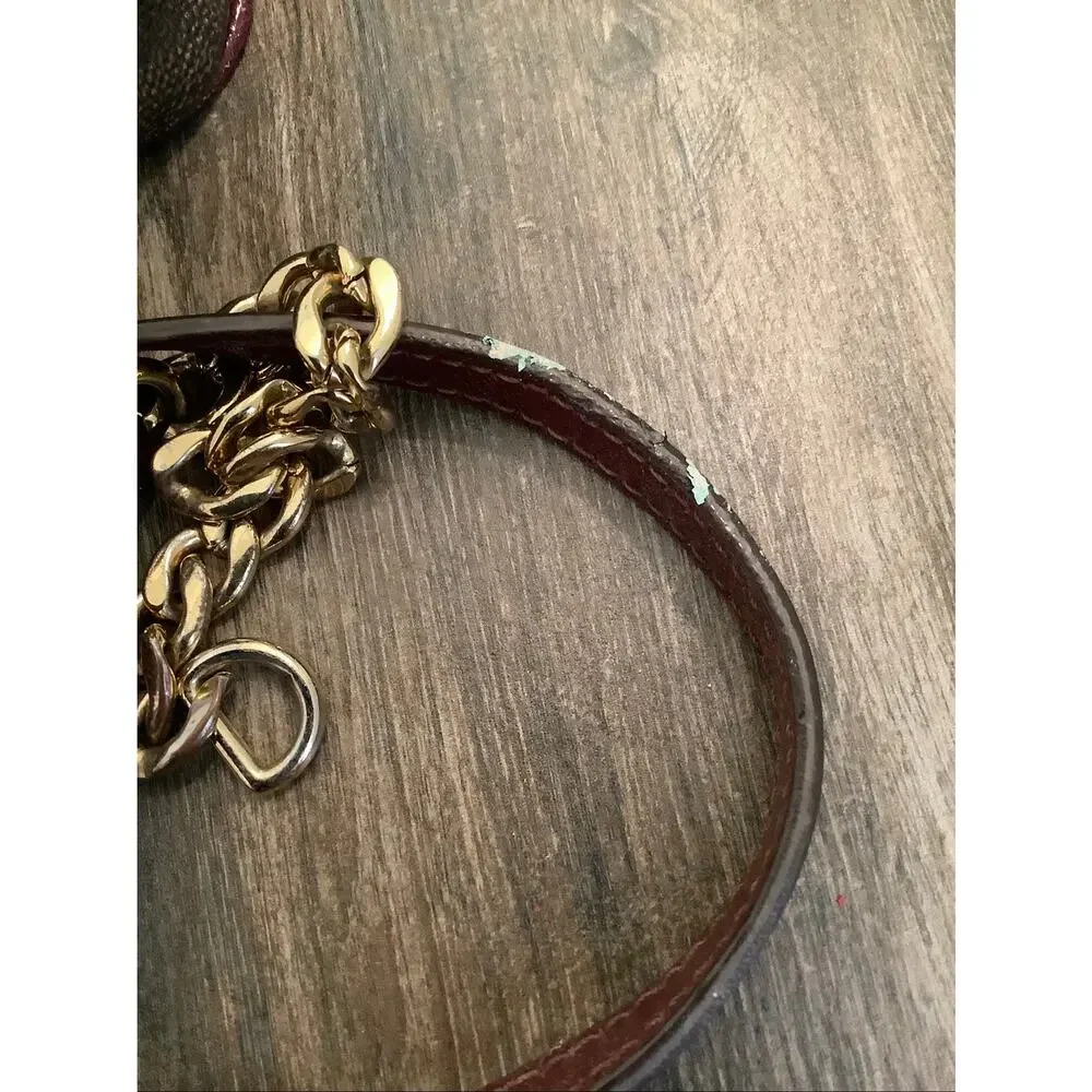 Michael Kors Brown Jet Set MK Signature Monogram Crossbody Bag Designer P8-2